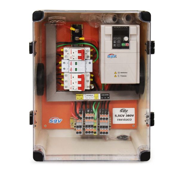 QUADRO ELÉTRICO PARA BOMBEAMENTO 5,5CV 4KW 380V TRIFÁSICO