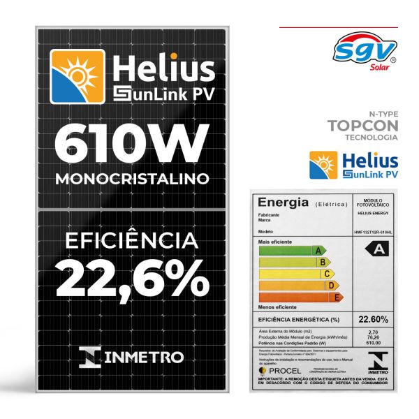 PAINEL SOLAR HELIUS GENESIS 610 W - VAREJO