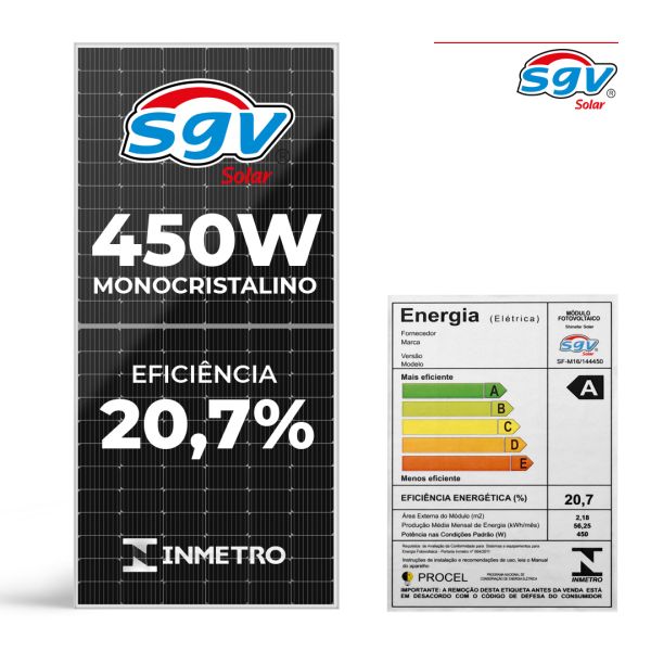 PAINEL SGV SOLAR 450 W